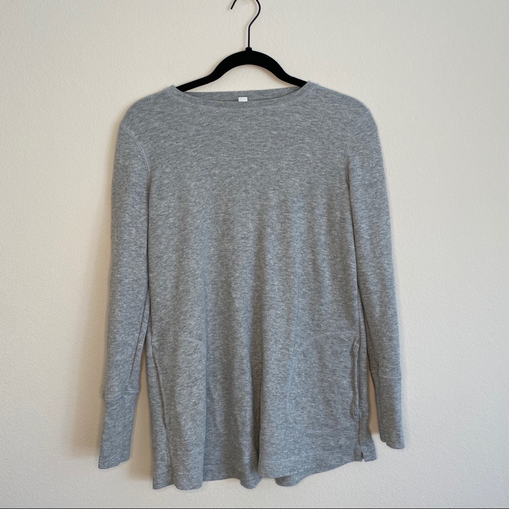 J.JILL: Waffle Knit Button Sleeve Tunic